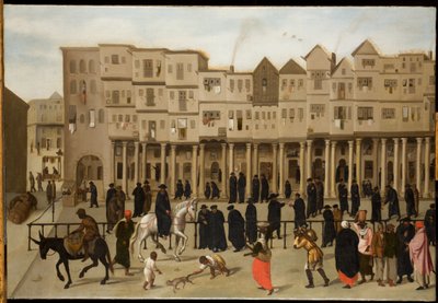 Escena urbana en Lisboa (óleo sobre lienzo) de Northern European School