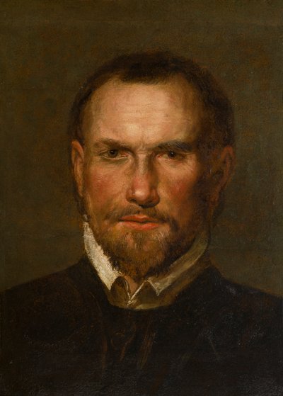 Retrato de un desconocido con barba, c.1501-99 (Óleo y papel colocado sobre tabla) de Northern Italian School