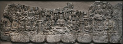 Escultura mural: Reuniones celestiales de Budas y Bodhisattvas, Handan, provincia de Hebei, 550-577 de Northern Qi Dynasty Chinese Scool