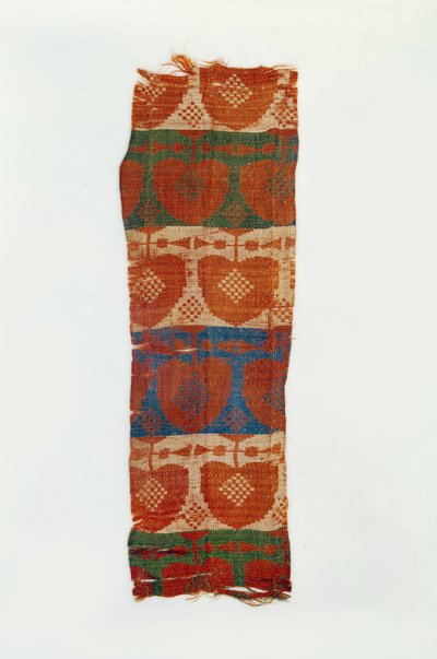 Banda con motivos decorativos de árboles estilizados de Northern Wei Dynasty Chinese School