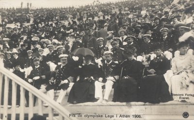 Dignatarios viendo los Juegos Olímpicos de 1906, Atenas de Norwegian Photographer