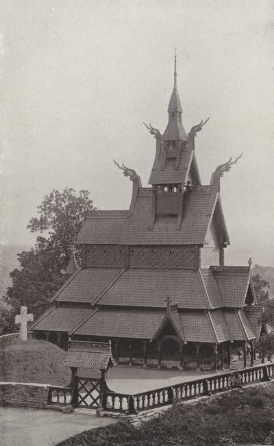 Iglesia de madera de Fortun de Norwegian Photographer