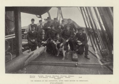 Los miembros de la expedición, después de su regreso a Christiania de Norwegian Photographer