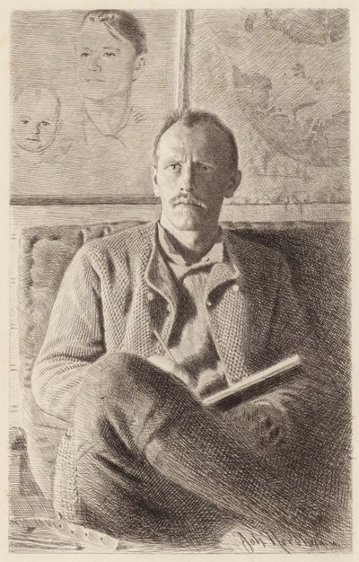 Retrato de Fridtjof Nansen de Norwegian School