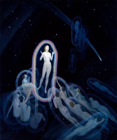 Birth of an Idea, c.1920 (óleo sobre lienzo) de Norwood MacGilvary