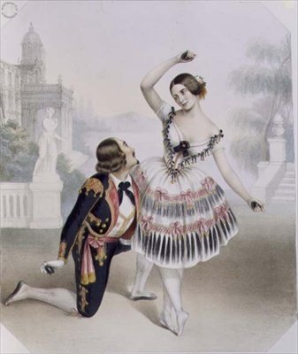 Fanny Cerrito (1817-1909) y S. Leon del Teatro de Su Majestad en 