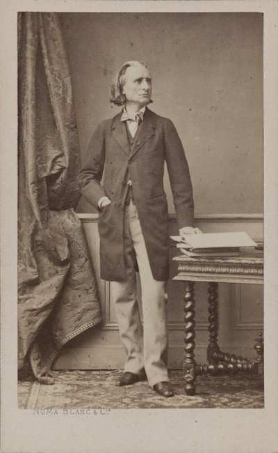 Retrato del compositor Franz Liszt 1811-1886, c. 1870 de Numa Blanc