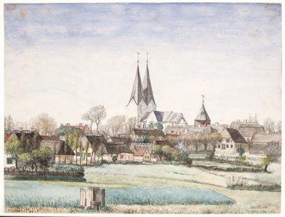 Pueblo con iglesia. Broager de O.D. Ottesen