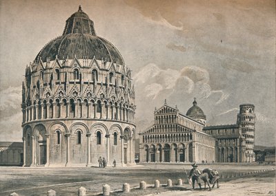 El Baptisterio, la Catedral y la Torre Inclinada de Pisa, c1906, 1907 de O Schulz