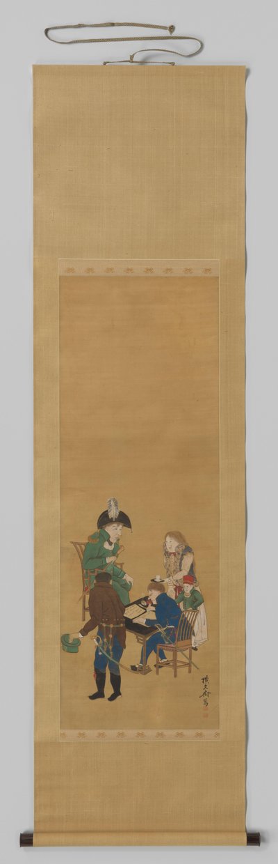 Philipp Franz von Siebold, comandante en Deshima de Obunsai (signed by artist)