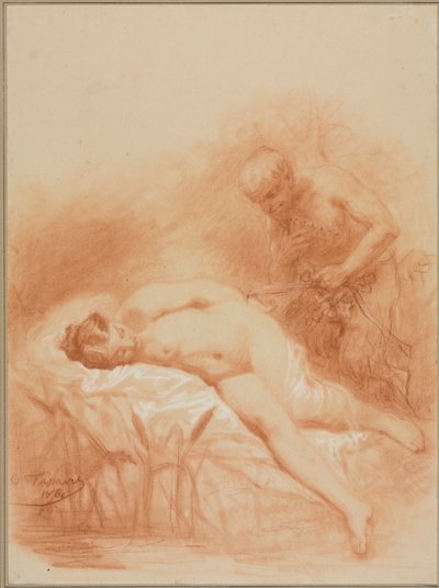 ninfa y fauno de Octave Tassaert