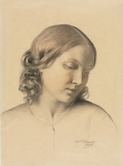 Retrato de una joven de Octave Tassaert