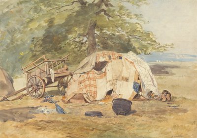 Un campamento gitano de Octavius Oakley