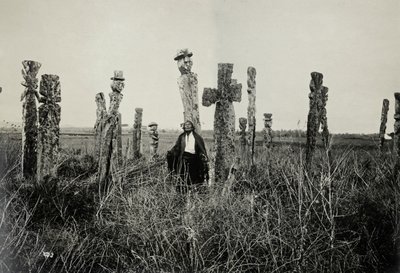 Rezo en el cementerio, Araucano, Chile de Oder W. Heffer
