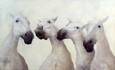 Equus four (acrílico sobre lienzo) de Odile Kidd