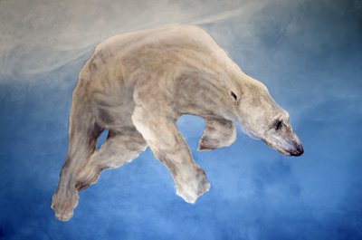 Ursus maritimus 2 (acrílico sobre lino entelado) de Odile Kidd