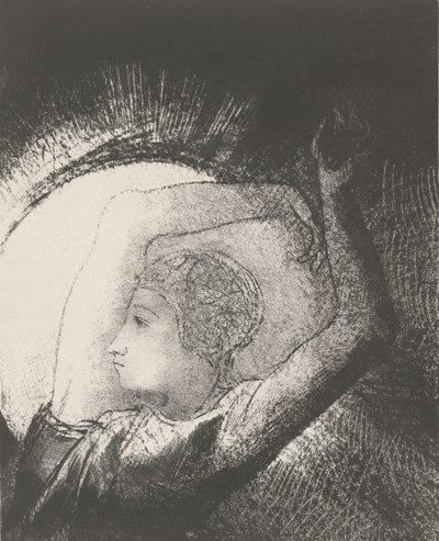 Una mujer vestida por el sol, 1899 de Odilon Redon