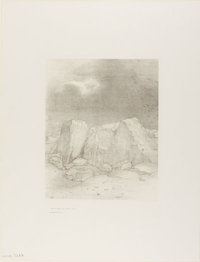Y Discierne una Llanura Árida y Cubierta de Colinas, placa 7 de 24 de Odilon Redon