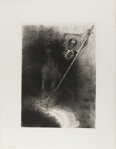 Y su nombre era Muerte, placa 3 de 12 de Odilon Redon