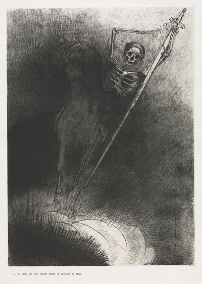 Y el Nombre del que Estaba Sentado en Él Era Muerte de Odilon Redon