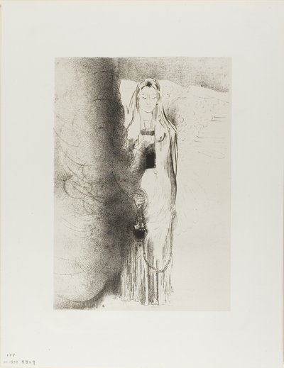 Y el ángel tomó el incensario, lámina 4 de 12 de Odilon Redon
