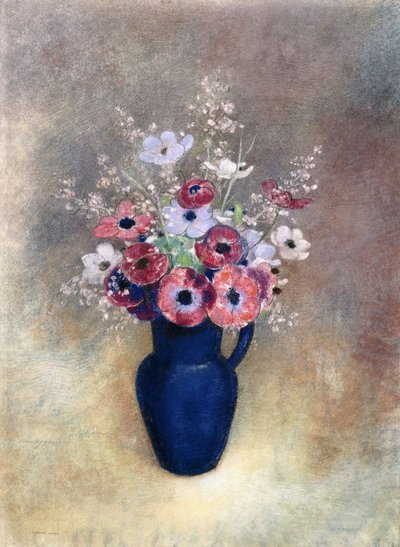 Anémonas en una jarra, 1910-15 de Odilon Redon