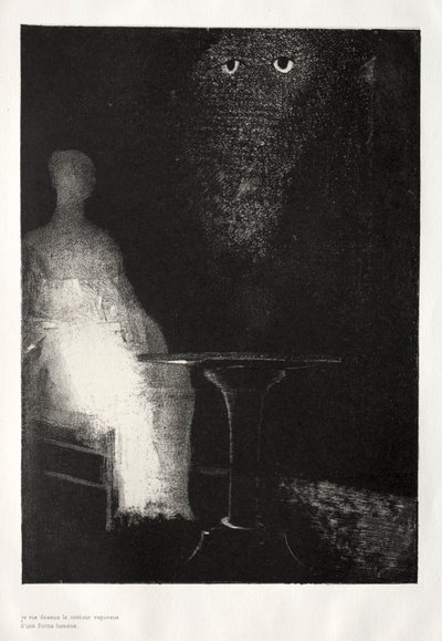 Below, I Saw the Vaporous Contours of a Human Form de Odilon Redon