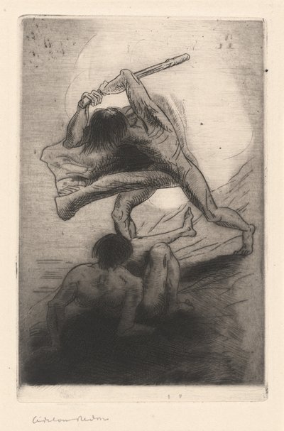 Caín y Abel de Odilon Redon