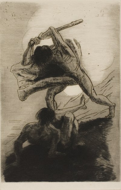 Caín y Abel de Odilon Redon