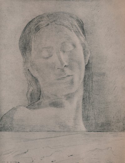 Ojos cerrados, c.1890, 1946 de Odilon Redon