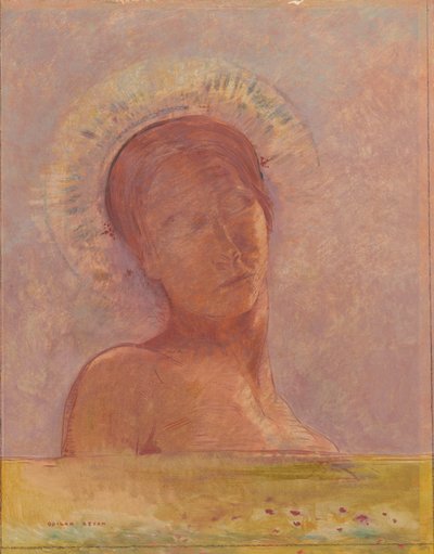 Ojos cerrados de Odilon Redon