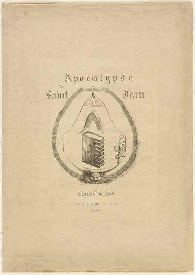 Portada del Apocalipsis de San Juan de Odilon Redon