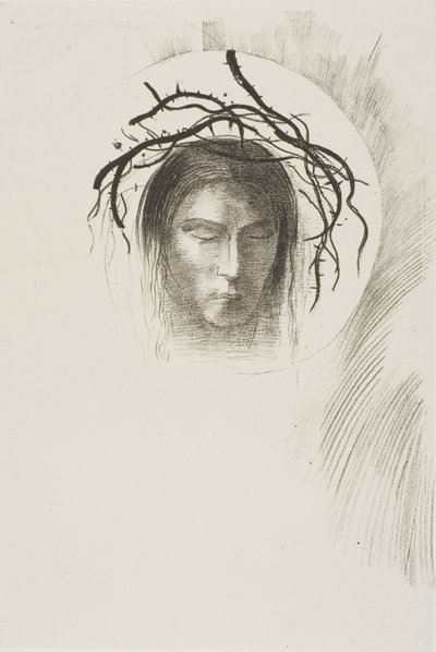 El Día Aparece al Fin,...y en el Mismo Disco del Sol Brilla el Rostro de Jesucristo, lámina 24 de 24 de Odilon Redon
