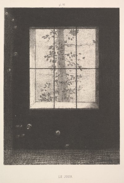 Día Le Jour, de la serie, Dreams Songes, placa VI, 1891 de Odilon Redon