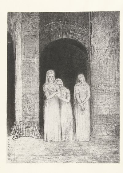 Las sacerdotisas estaban de guardia. Las sacerdotisas estaban esperando La Nuit (título de la serie) La noche (título de la serie) de Odilon Redon