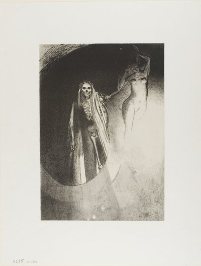 La Muerte: Soy Yo Quien Te Hace Serio; Abracémonos, placa 20 de 24 de Odilon Redon