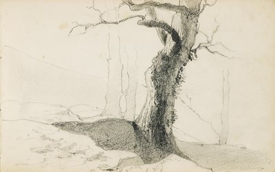 Dibujo de un álbum titulado "El País Vasco", 1862-63 de Odilon Redon