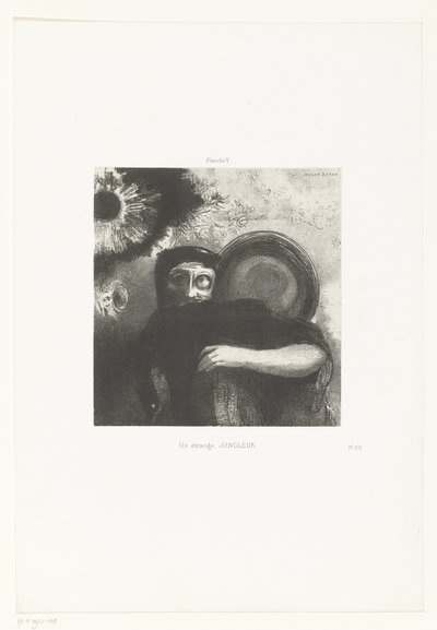 Een vreemde malabarista Un extraño JUGGLER (título sobre objeto) de Odilon Redon