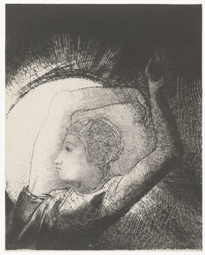 Una mujer vestida de sol ...une femme revêtue du Soleil (título sobre objeto) Apocalipsis de Saint-Jean (título de la serie) Apocalipsis de Juan (título de la serie) de Odilon Redon