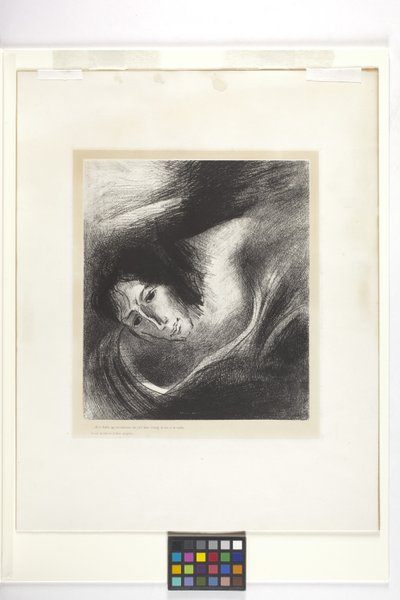 Et La Diable Qui Les Séduisait (litografía sobre papel chine appliqué) de Odilon Redon