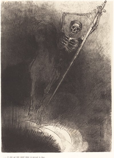 Y el que estaba montado sobre él se llamaba la Muerte de Odilon Redon