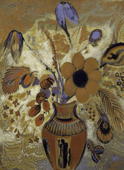 Jarrón etrusco con flores de Odilon Redon