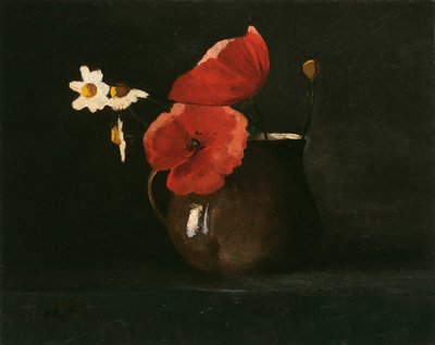 Flores: Amapolas y margaritas, c. 1867 de Odilon Redon