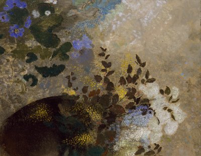 Flores en un jarrón negro, c.1909-10 de Odilon Redon