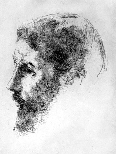 El pintor francés Pierre Bonnard (1867-1947) en 1902, litografía de Odilon Redon de Odilon Redon