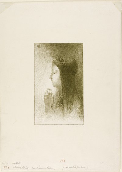 Frontispicio para Chevaleries Sentimentales de Ferdinand Hérold de Odilon Redon