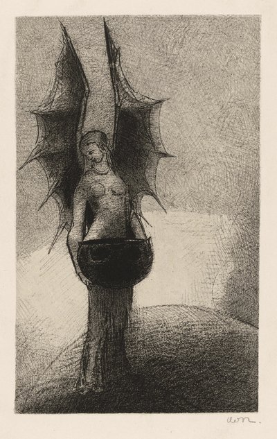 Frontispicio de Tenebres (Tinieblas), de Iwan Gilkin de Odilon Redon