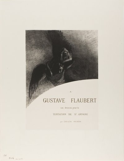 Frontispicio a Gustave Flaubert de Odilon Redon