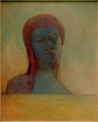 Ojos cerrados de Odilon Redon