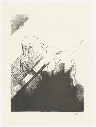 caballo alado Cheval aile de Odilon Redon